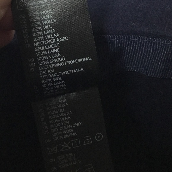 H & M Women’s Navy 100% Wool Hat Size L NWOT - Picture 7 of 7